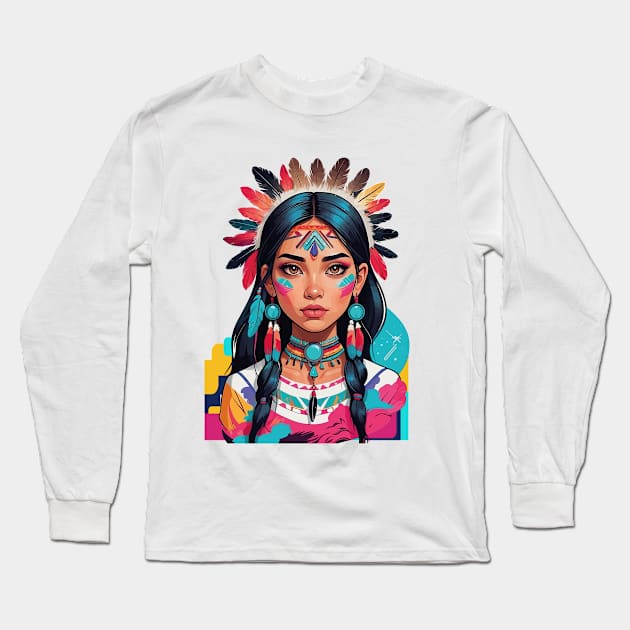 Radiate Indigenous Pride Long Sleeve T-Shirt by Apache Sun Moon Rising